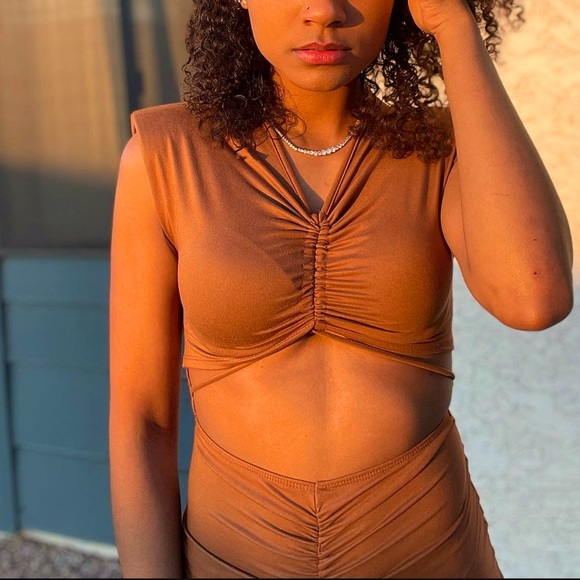 Fashion Nova Women’s Brown Bodycon Cutout Dress, Size Small - Picture 2 of 6